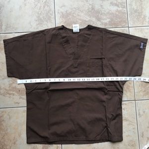Brown scrub top